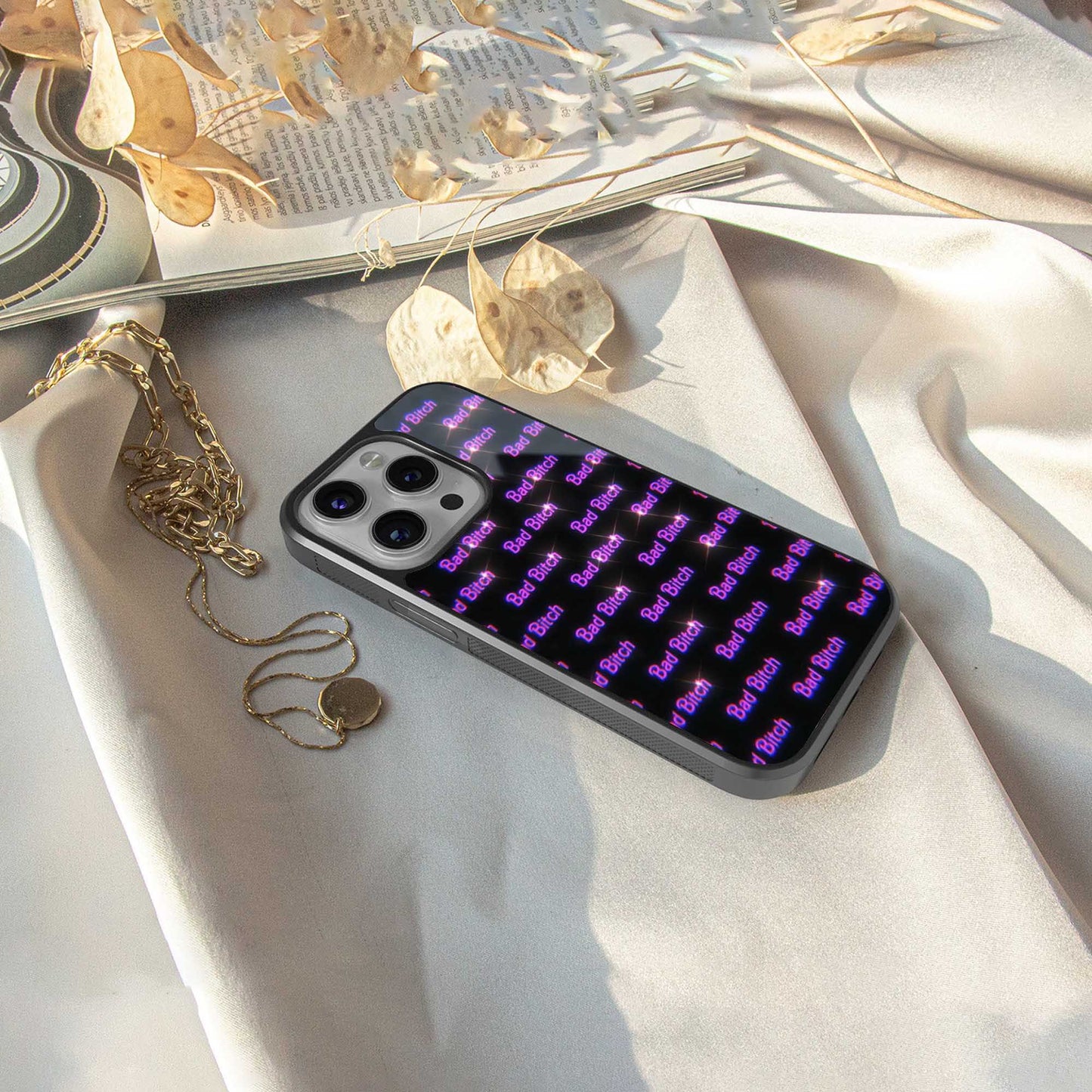 Bad Bitch TPU glass hybrid case for iPhone 16 | premium mobile back cover