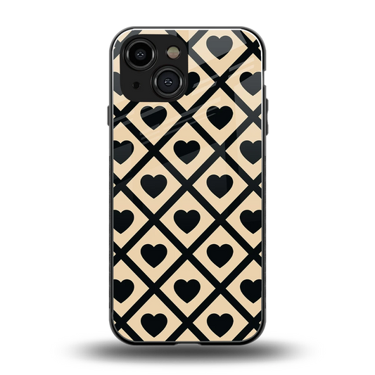 Beige Affection back phone cover | glass case for iphone 13 mini