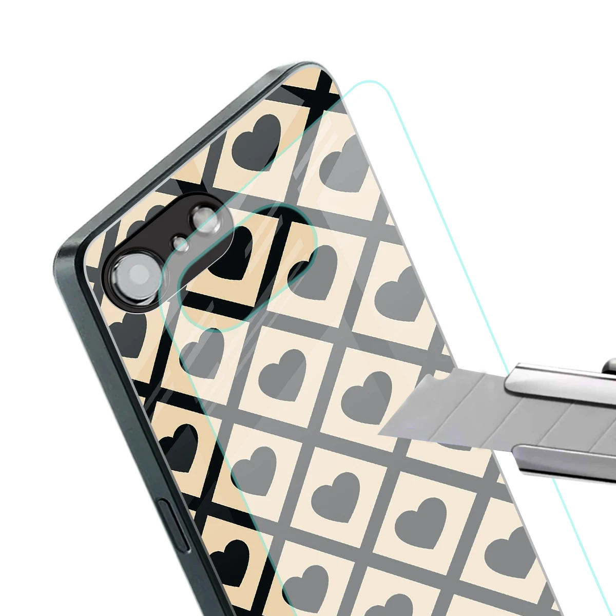Beige Affection stylish phone case for iphone 16e | glossy glass and slim fit