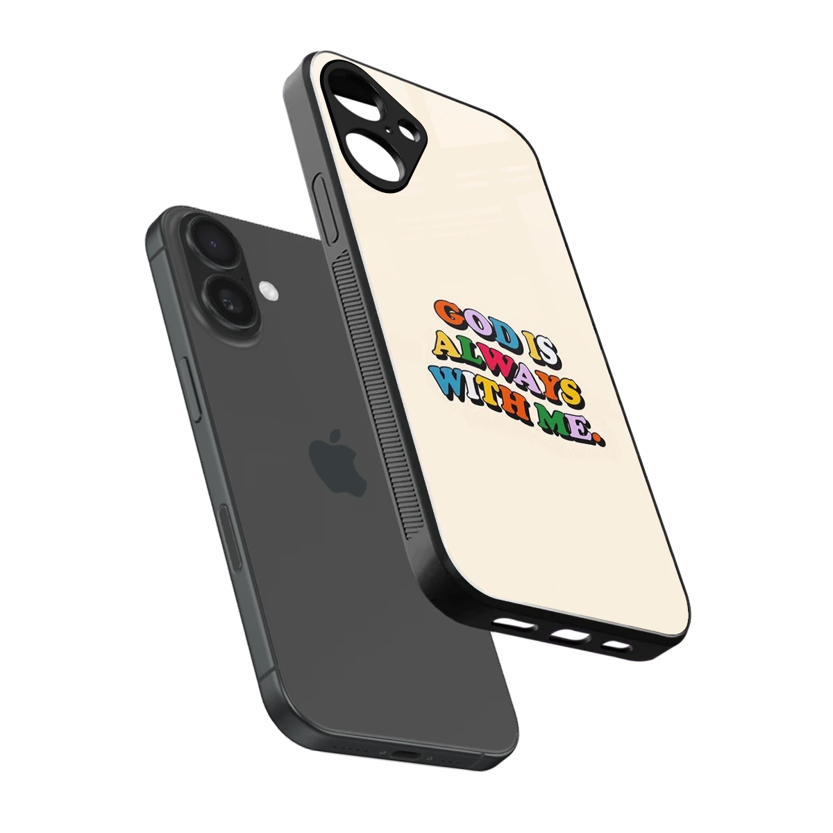 Belief sleek iphone 16 plus cover with tempered glass back and TPU edges