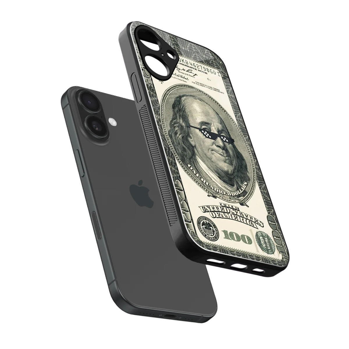 Ben Swag sleek iphone 16 plus cover with tempered glass back and TPU edges