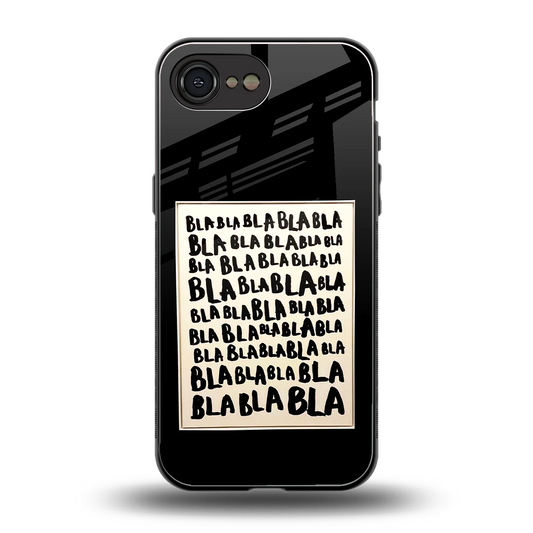 Bla Bla back phone cover | glass case for iphone 16e