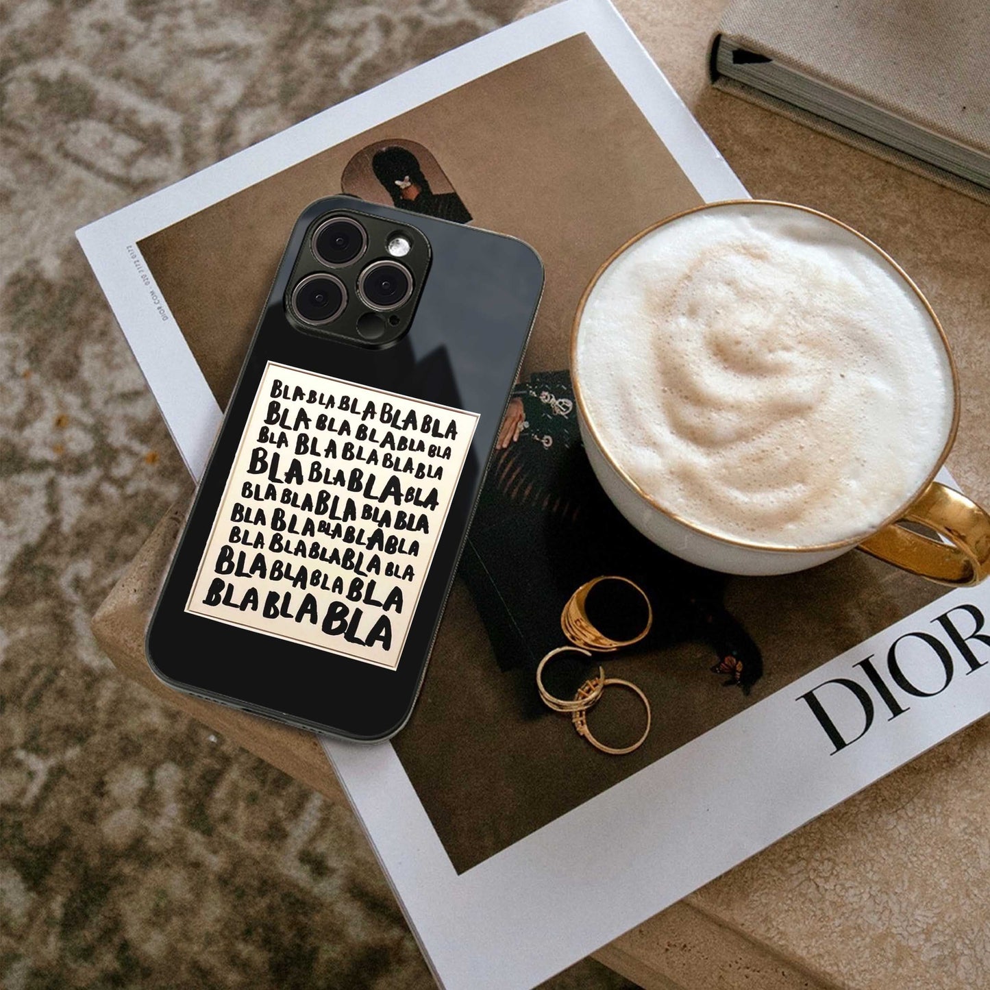 Bla Bla Phone Case for Iphone 16 | Glass Case