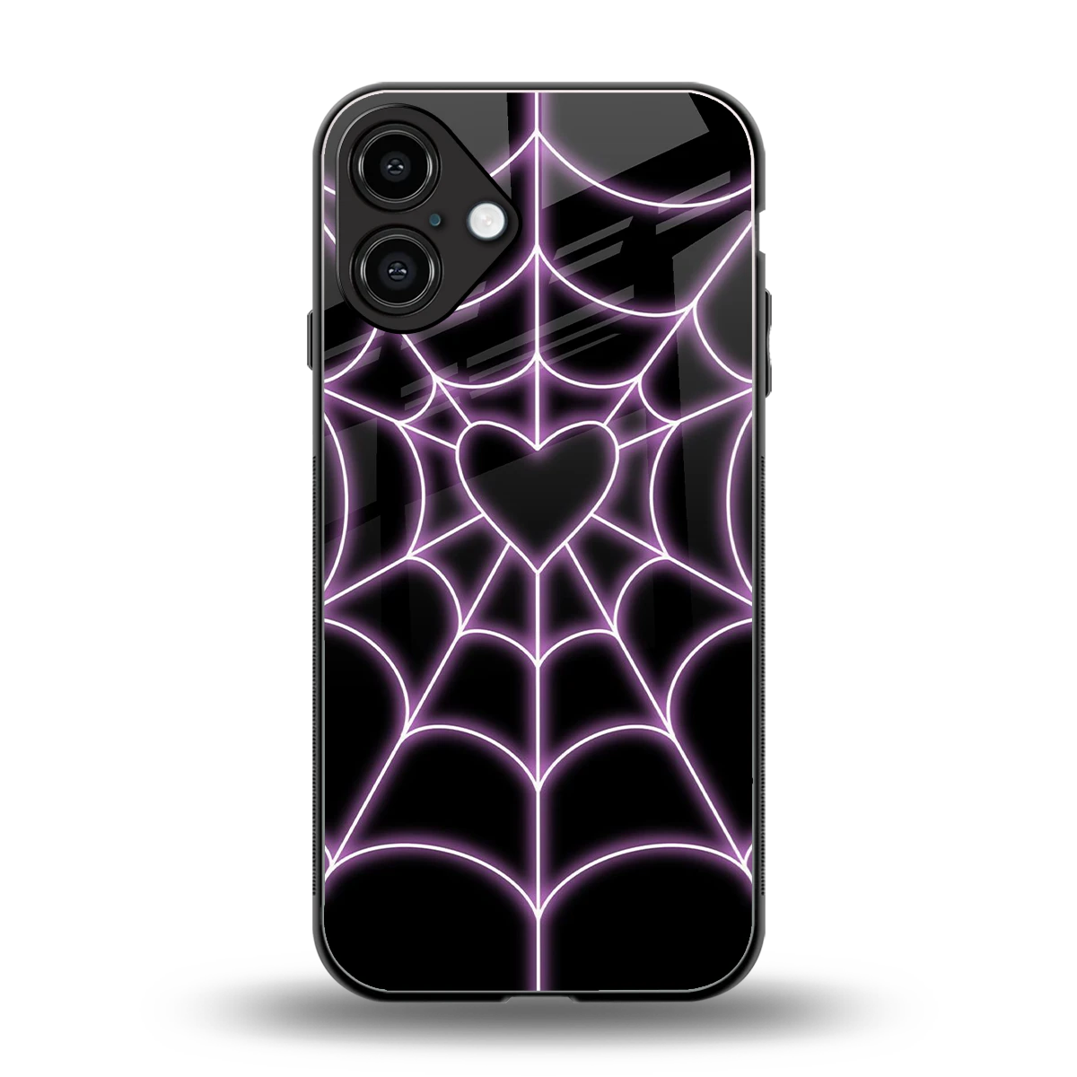 Black Jelly Bean back phone cover | glass case for iphone 16 plus