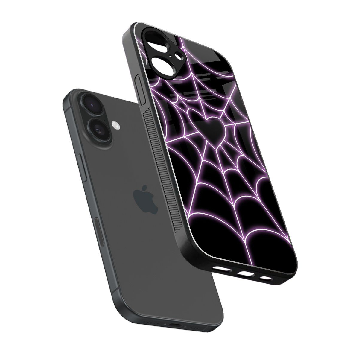 Black Jelly Bean Phone Case for Iphone 16 | Glass Case