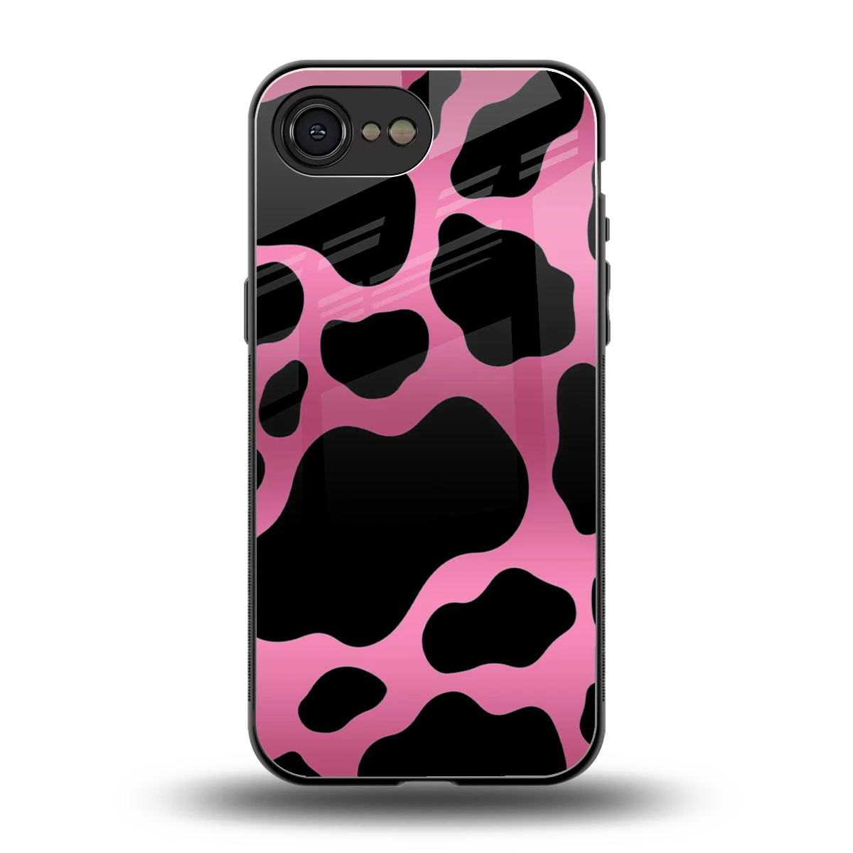 Black Pink Swirl back phone cover | glass case for iphone 16e