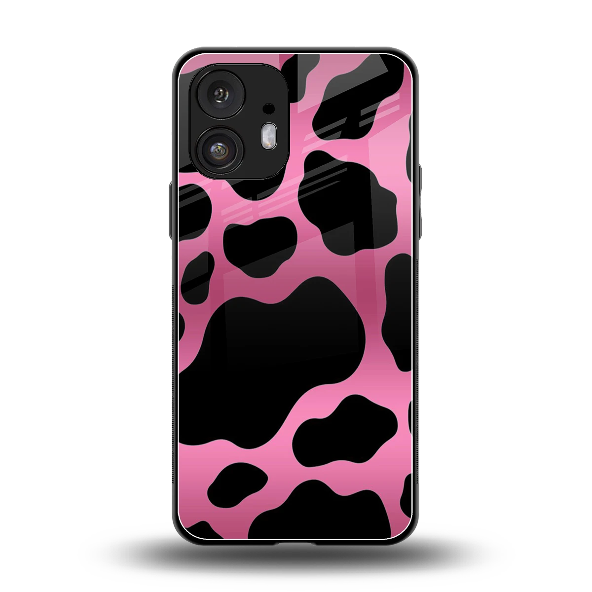 Black Pink Swirl back phone cover | glass case for nothing phone 2