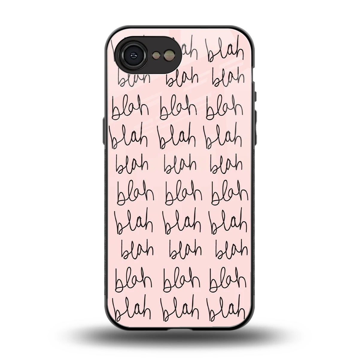 Blah Blah Blah back phone cover | glass case for iphone 16e