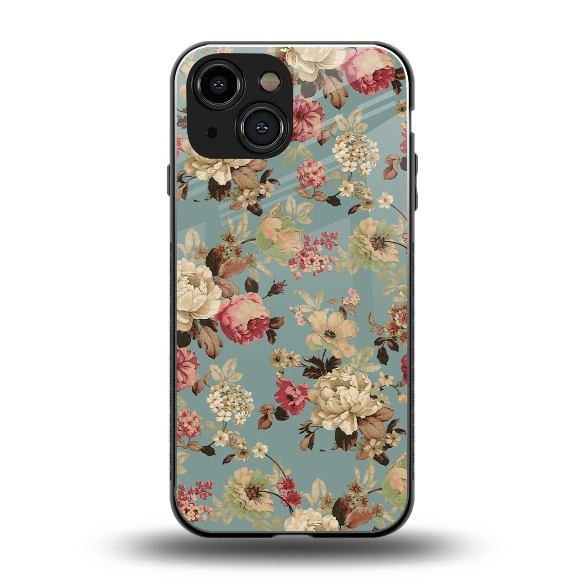Bloom Bliss back phone cover | glass case for iphone 13 mini