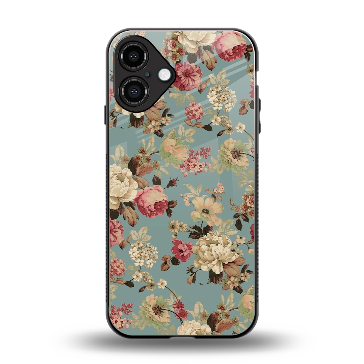 Bloom Bliss back phone cover | glass case for iphone 16 plus