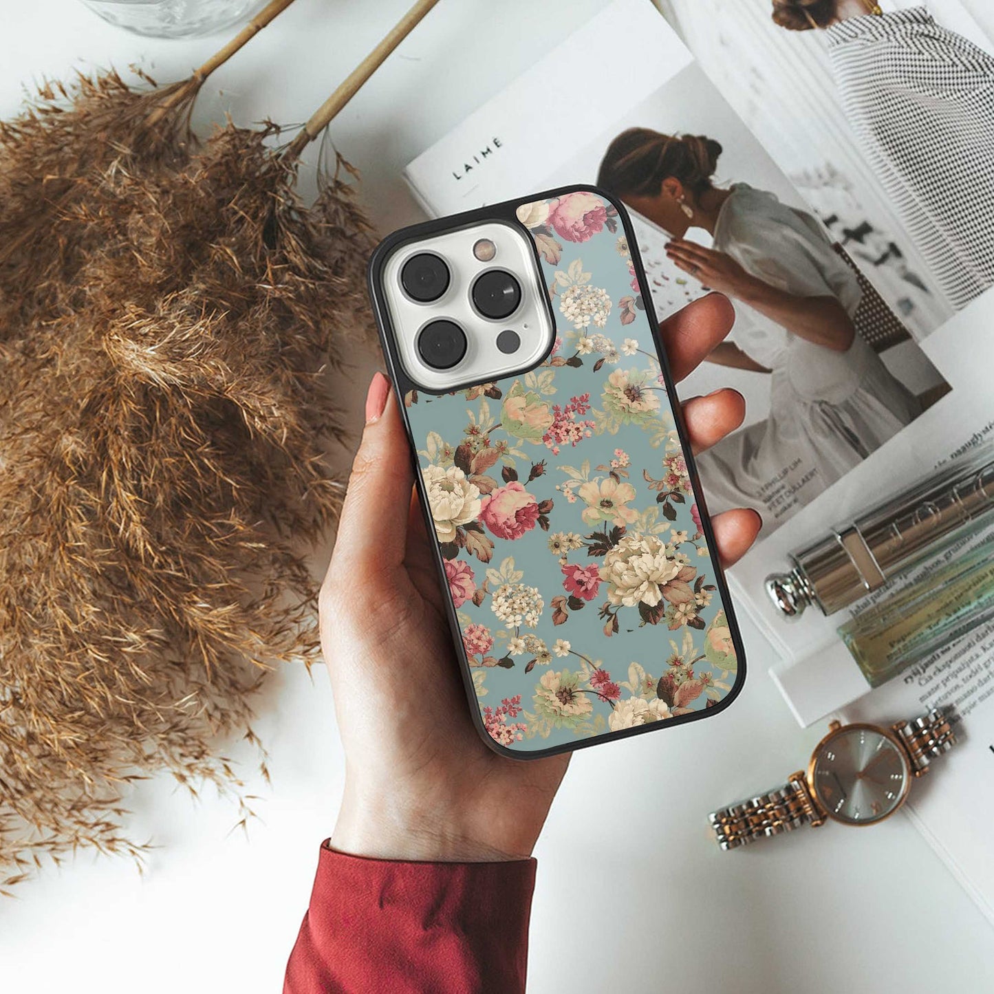 Bloom Bliss Phone Case for Iphone 16 | Glass Case