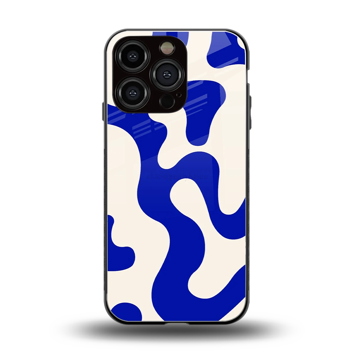 Blue Drift back phone cover | glass case for iphone 16 pro