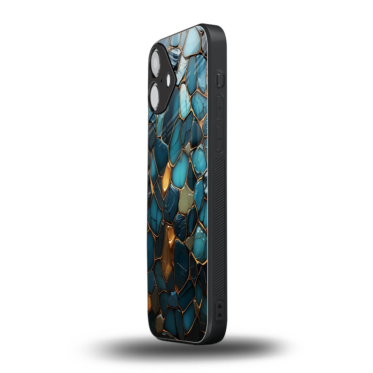 Blue Mirage iphone 16 plus mobile cover | shockproof glass phone case