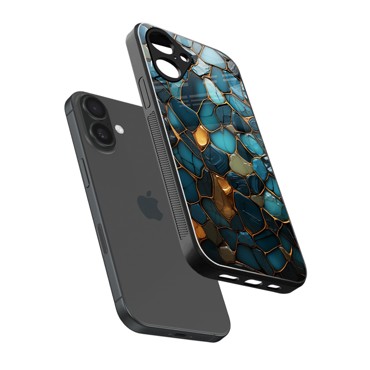 Blue Mirage Phone Case for Iphone 16 | Glass Case