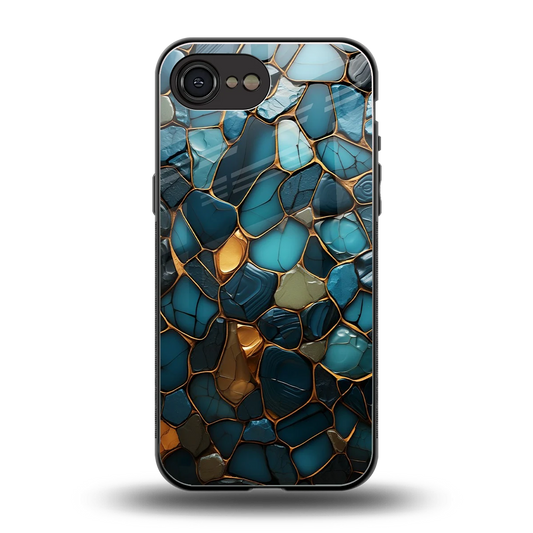 Blue Mirage back phone cover | glass case for iphone 16e