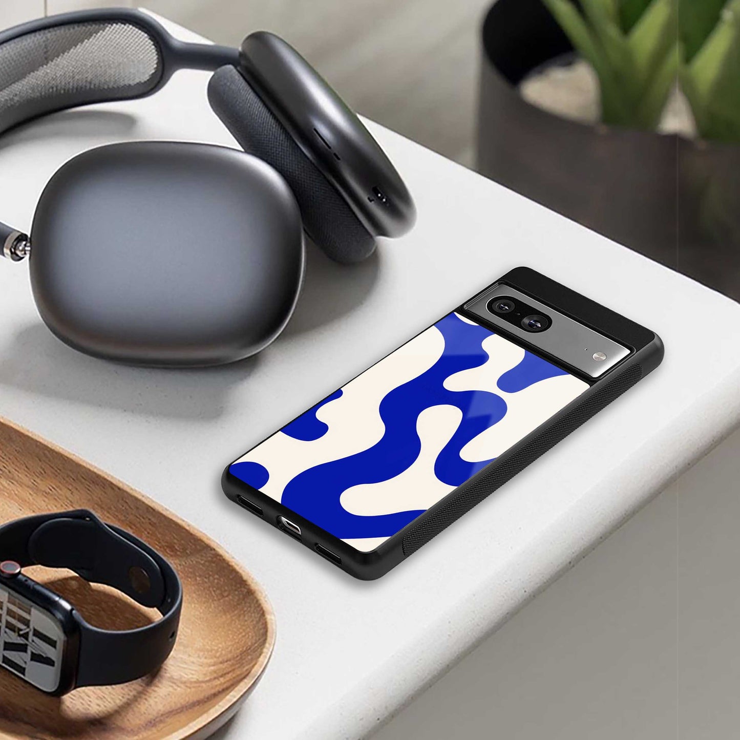 Blue Drift Phone Case for Iphone 16 | Glass Case