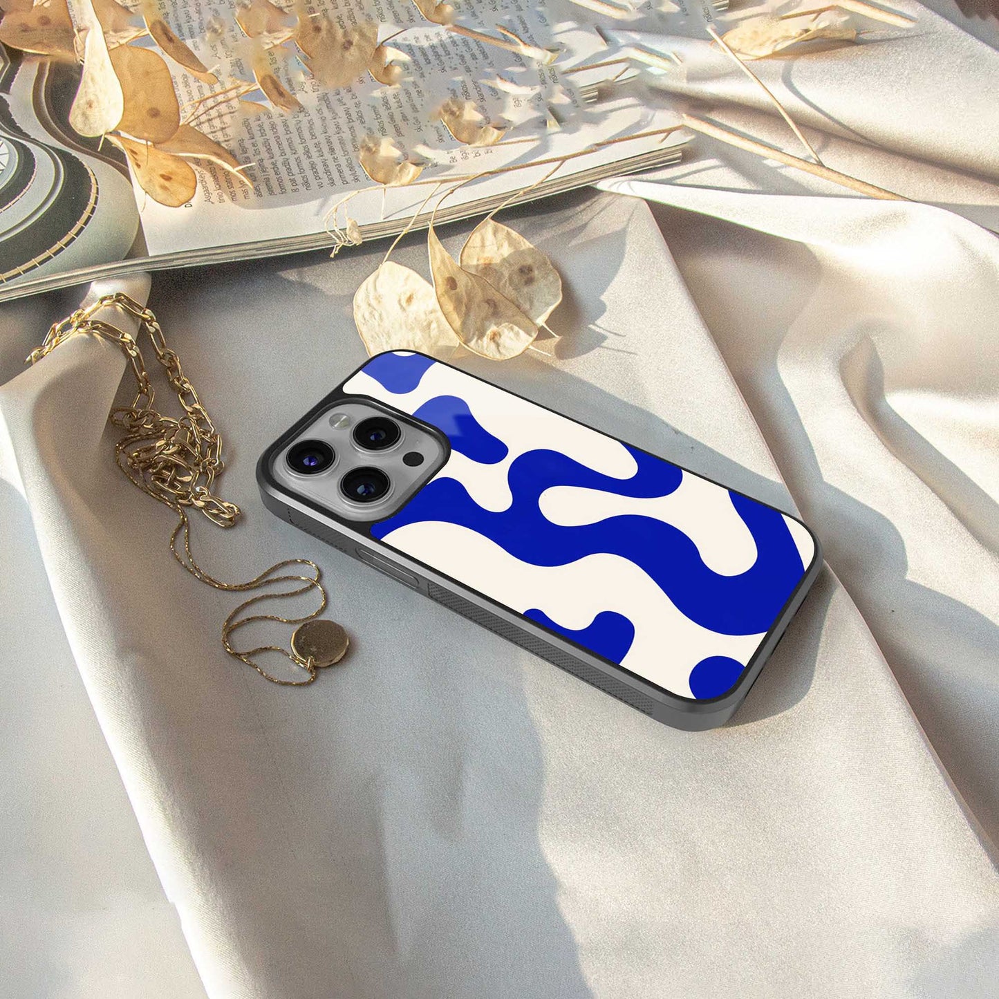 Blue Drift Phone Case for Iphone 16 | Glass Case