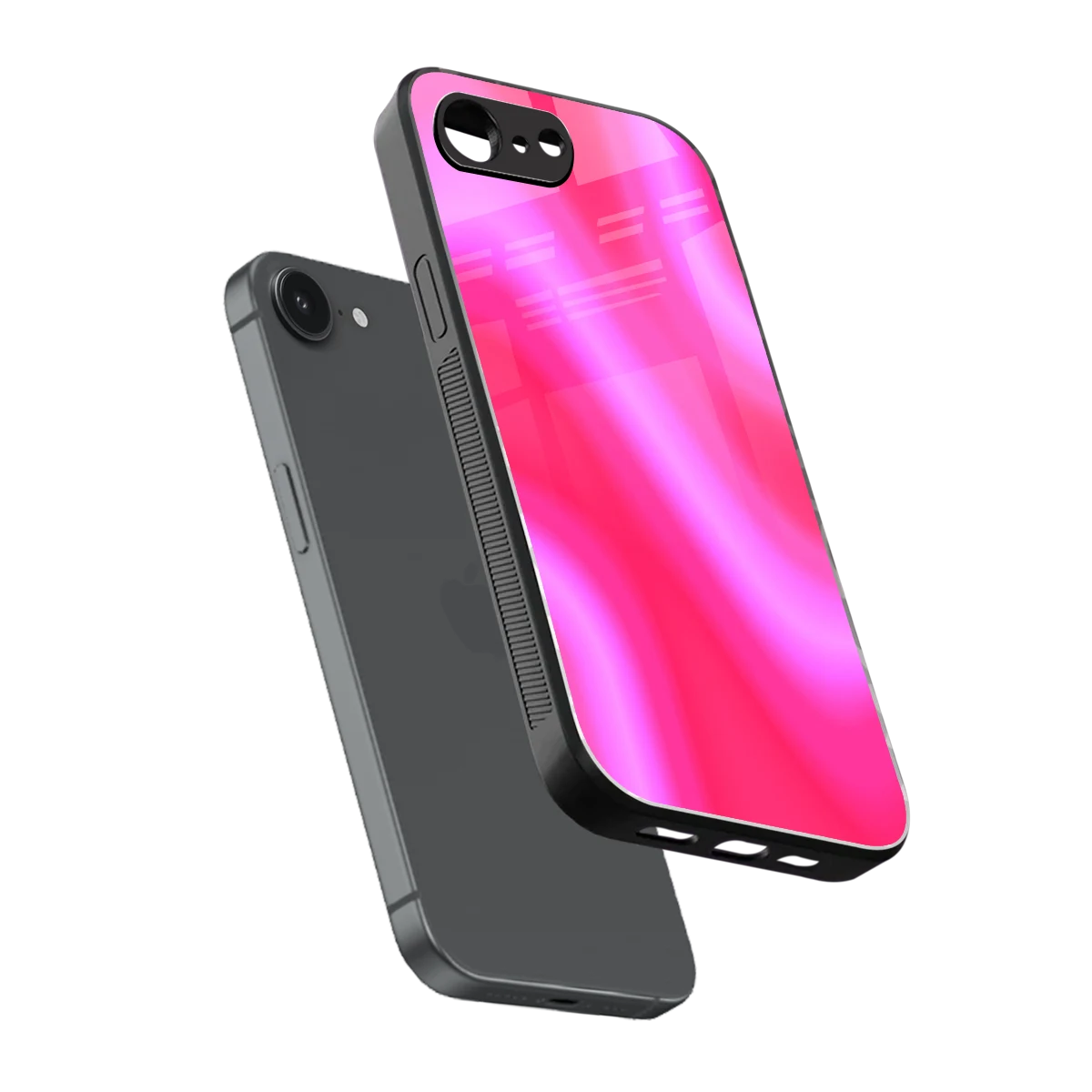 Blush Flow sleek iphone 16e cover with tempered glass back and TPU edges