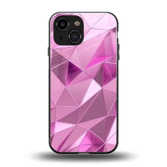 Blush Mosaic back phone cover | glass case for iphone 13 mini