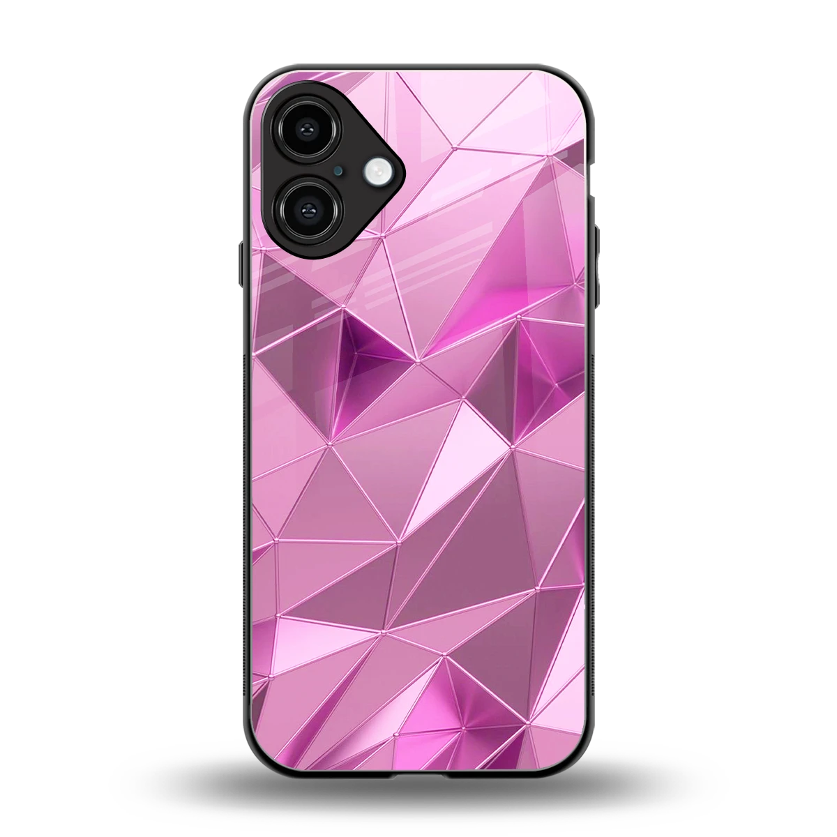 Blush Mosaic back phone cover | glass case for iphone 16 plus
