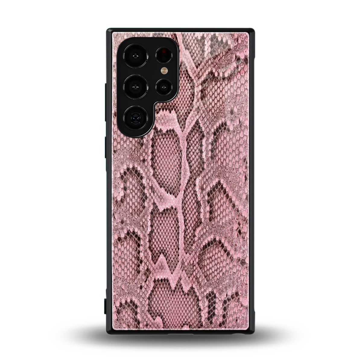 Blush Snake back phone cover | glass case for samsung galaxy s24 ultra