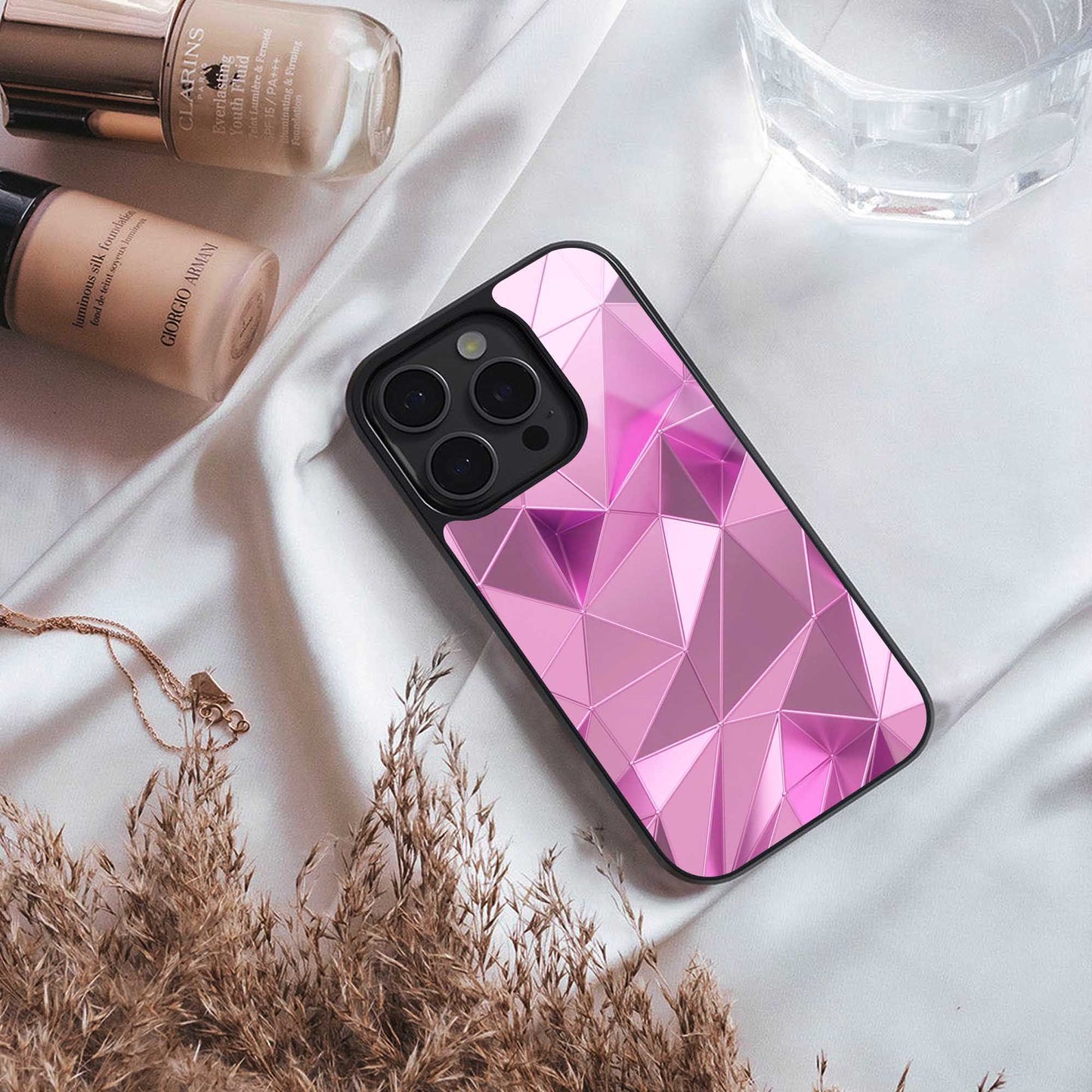 Blush Mosaic Phone Case for Iphone 16 | Glass Case
