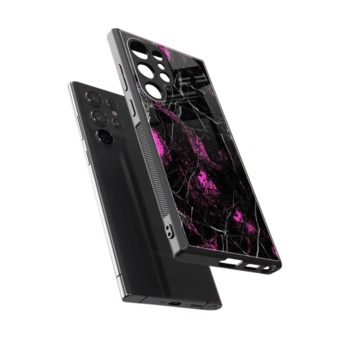Blushstone sleek samsung galaxy s24 ultra cover with tempered glass back and TPU edges