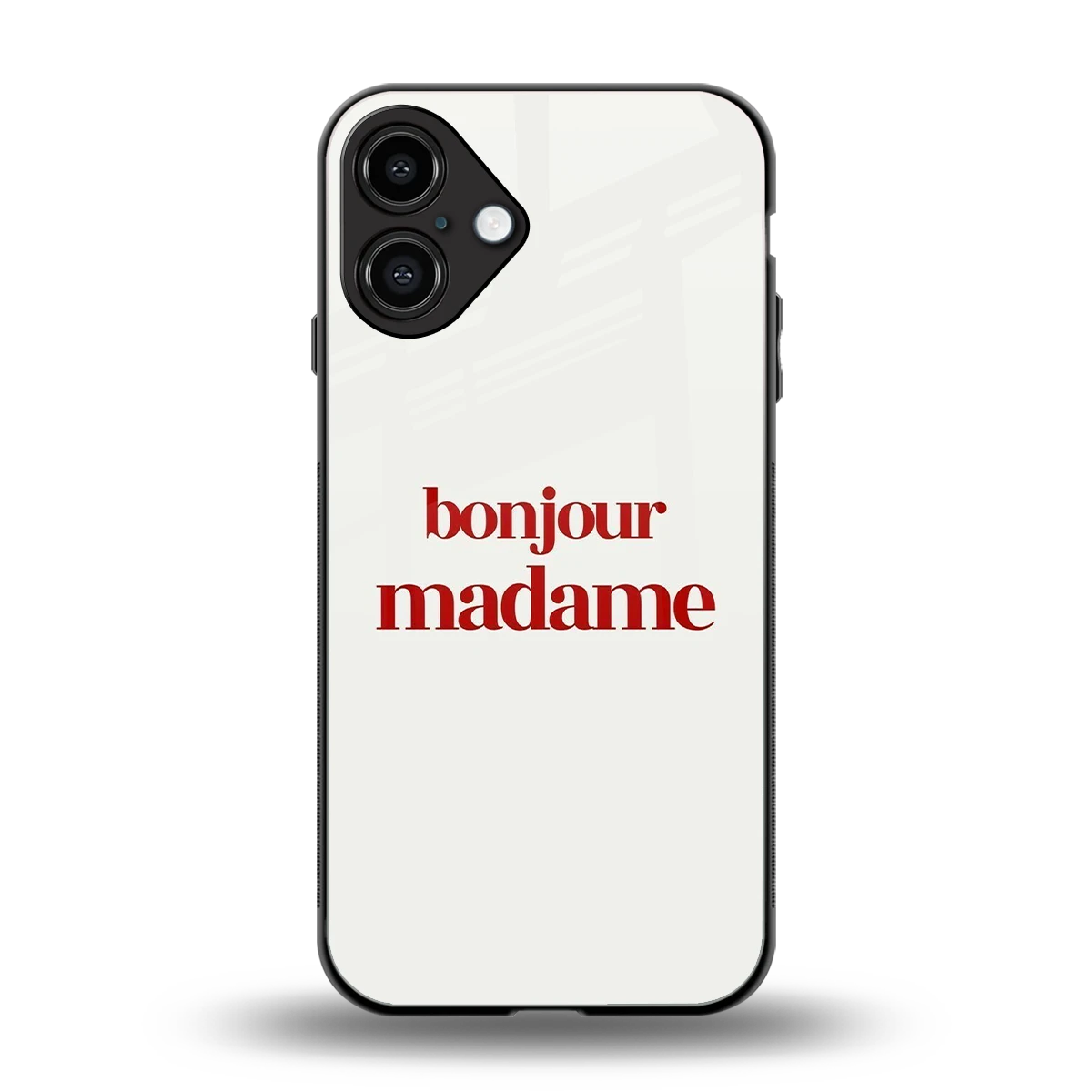 Bonjour Madame back phone cover | glass case for iphone 16 plus