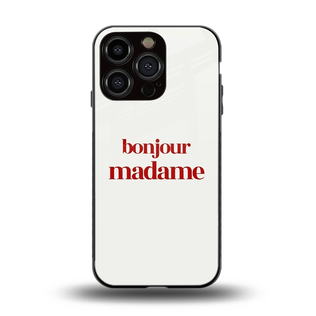 Bonjour Madame back phone cover | glass case for iphone 16 pro