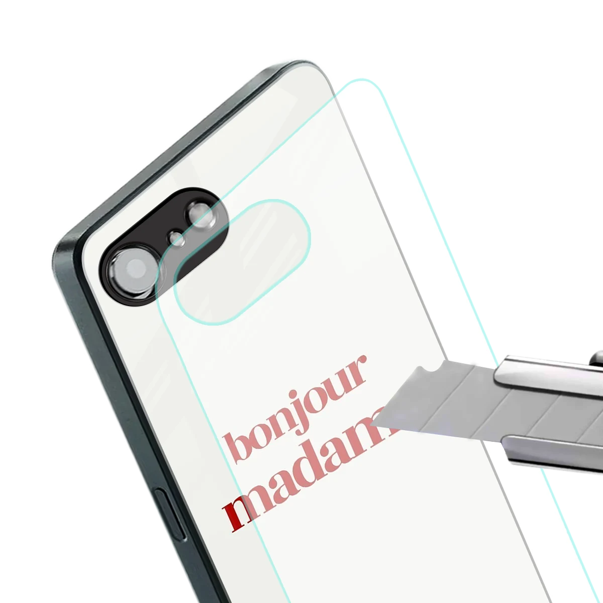 Bonjour Madame stylish phone case for iphone 16e | glossy glass and slim fit