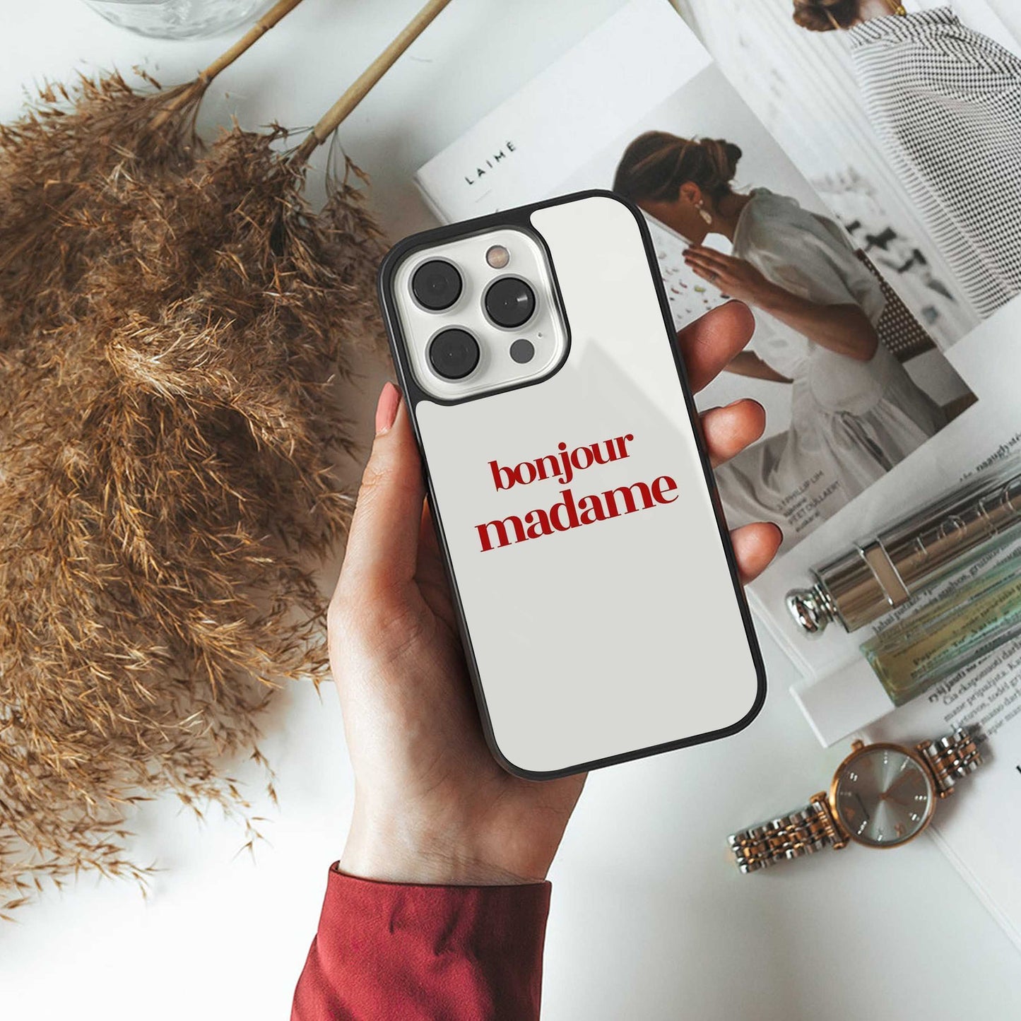 Bonjour Madame Phone Case for Iphone 16 | Glass Case
