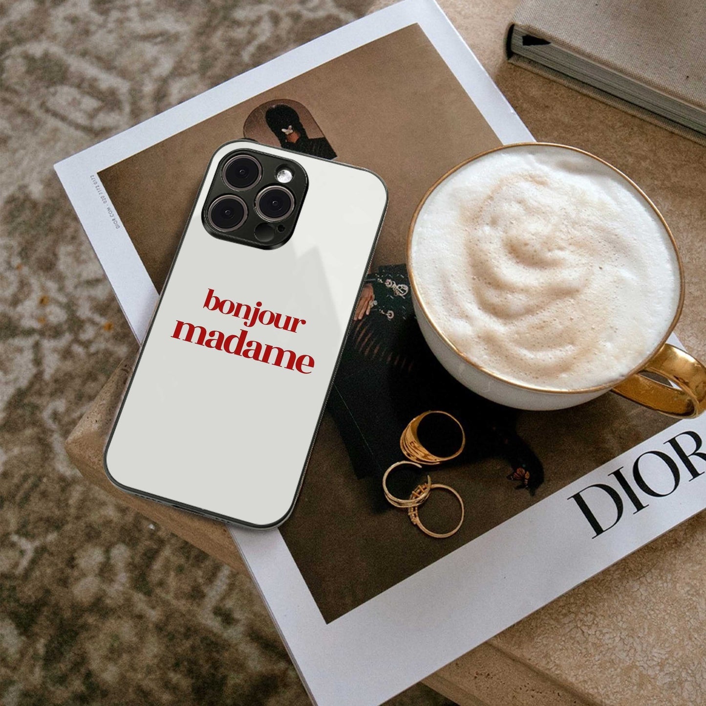 Bonjour Madame Phone Case for Iphone 16 | Glass Case