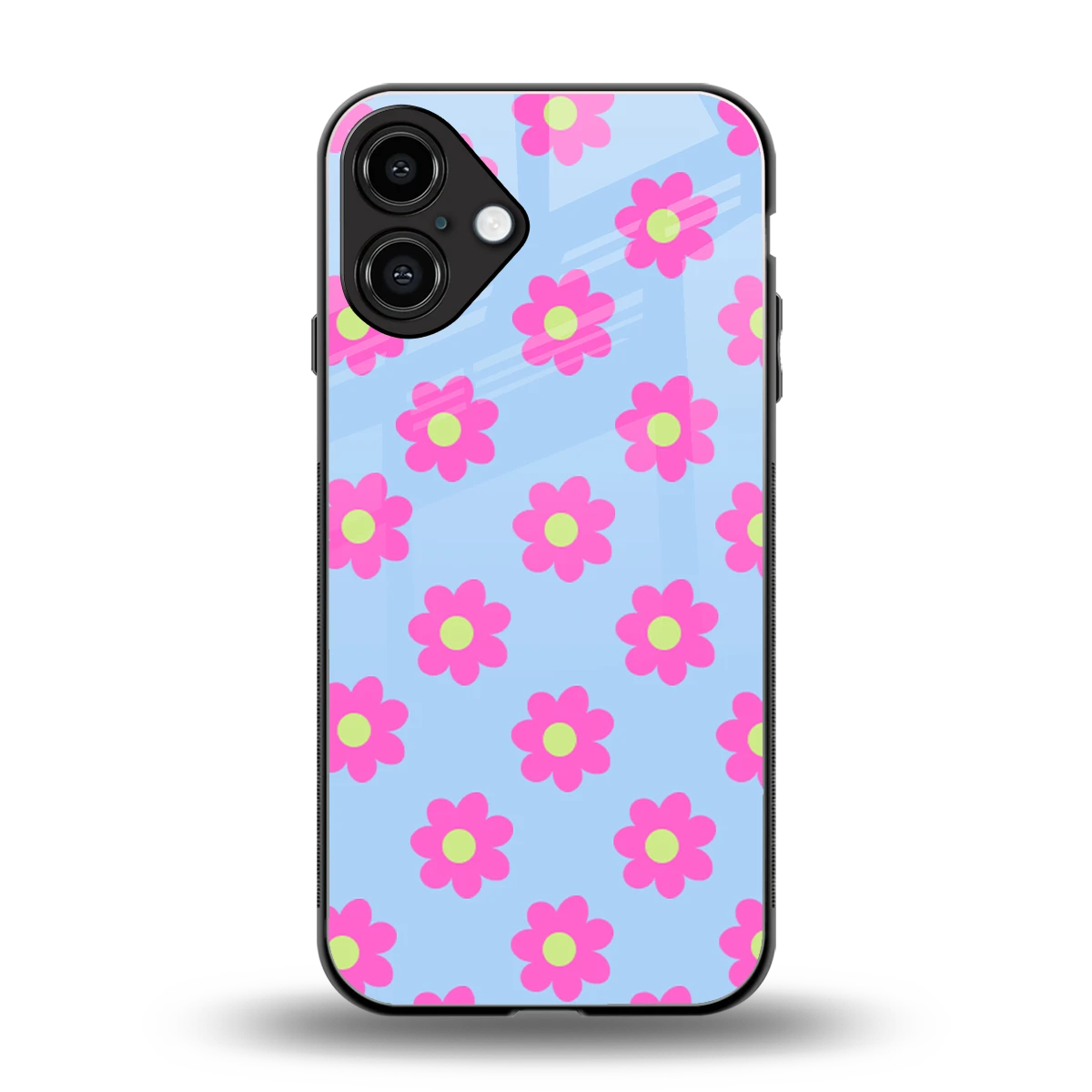 Bouquet back phone cover | glass case for iphone 16 plus