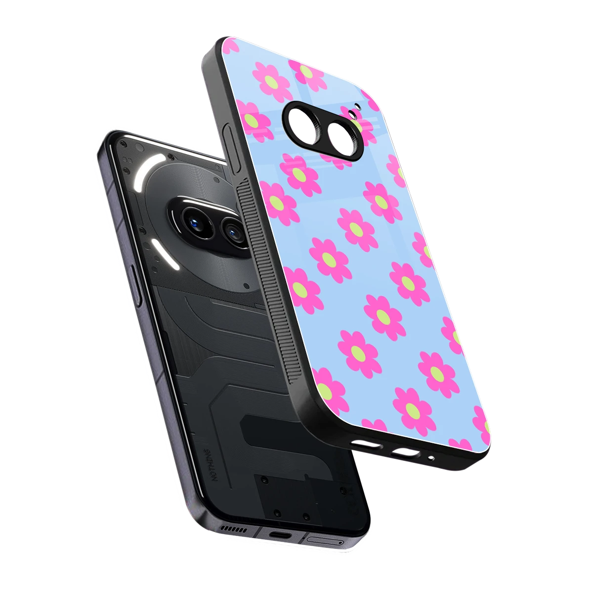 Bouquet sleek nothing phone 2a cover with tempered glass back and TPU edges