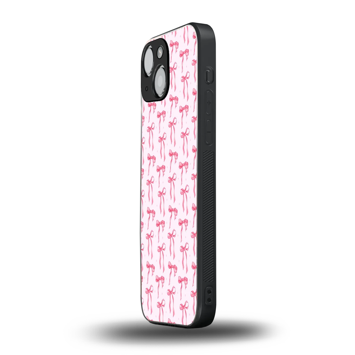 Bow Pink iphone 13 mini mobile cover | shockproof glass phone case