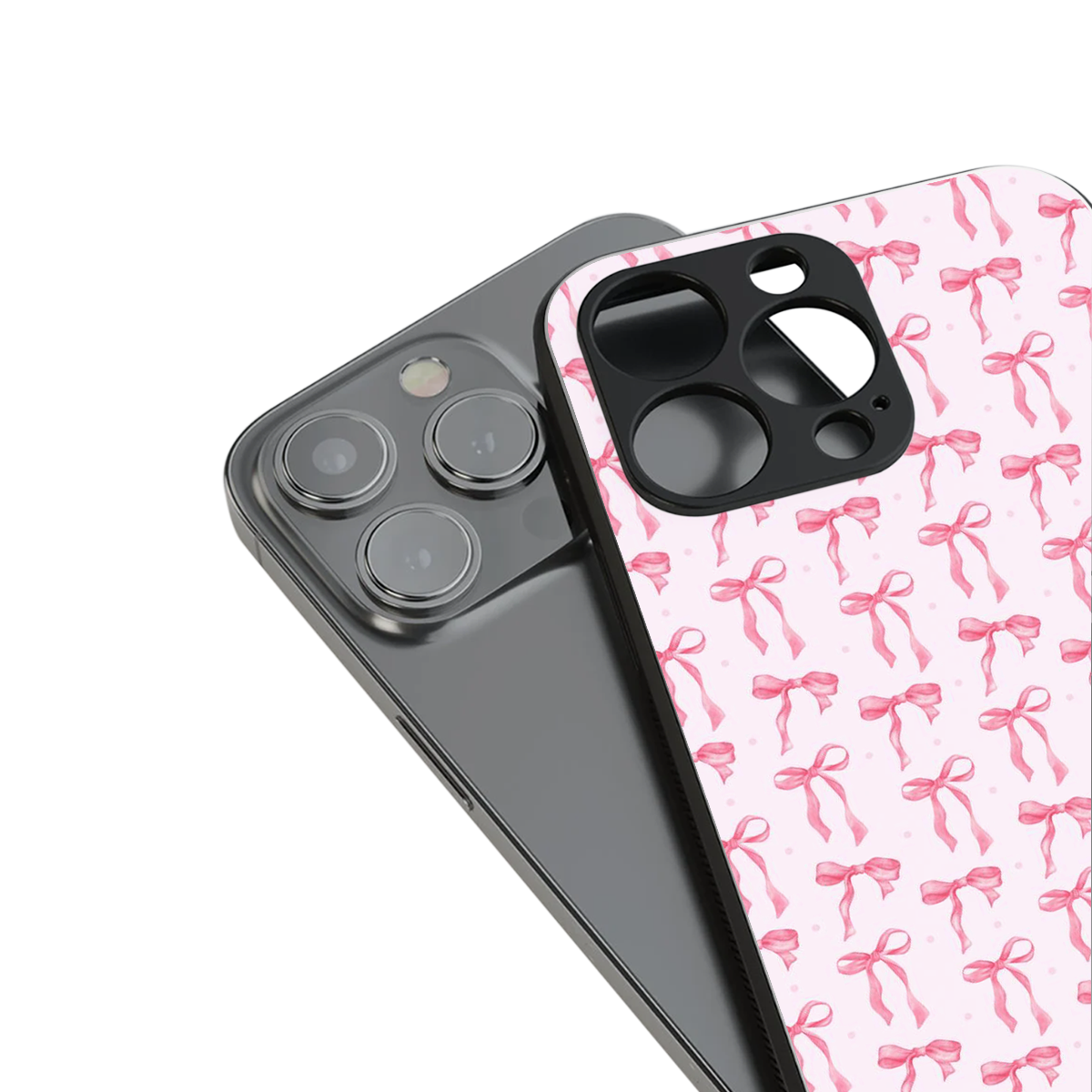 Bow Pink Phone Case for Iphone 16 | Glass Case