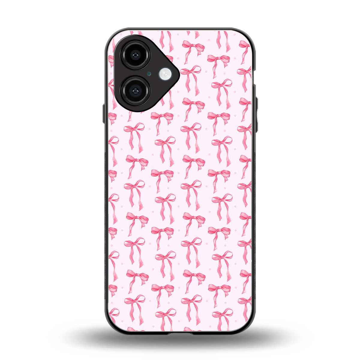 Bow Pink Phone Case for Iphone 16 | Glass Case