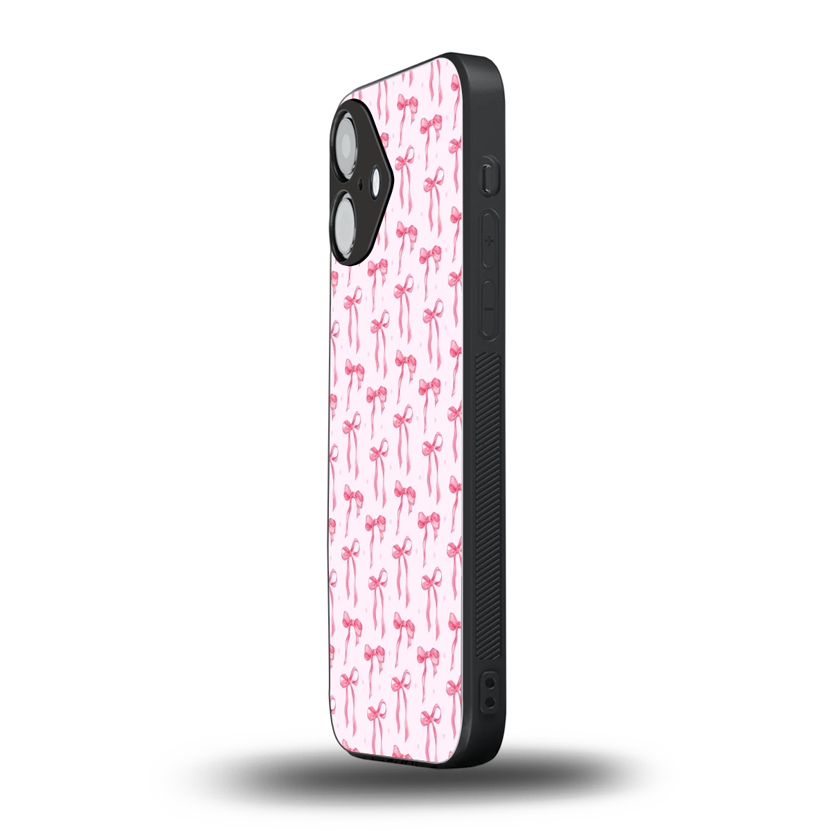 Bow Pink Phone Case for Iphone 16 | Glass Case