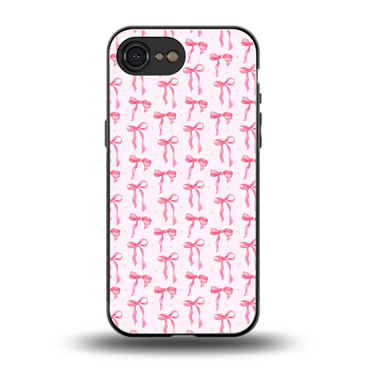Bow Pink back phone cover | glass case for iphone 16e