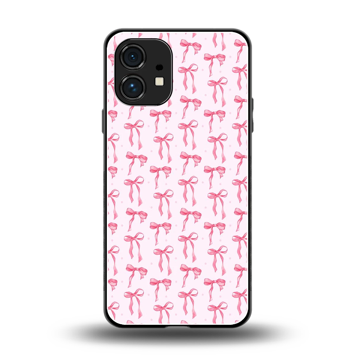 Bow Pink back phone cover | glass case for nothing phone 1