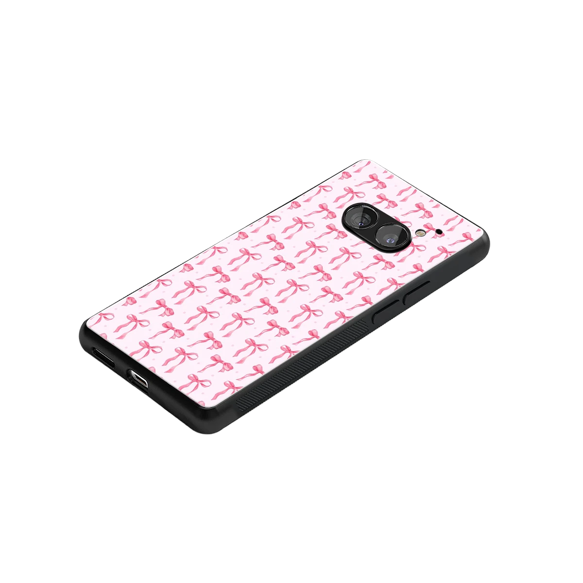 Bow Pink stylish phone case for nothing phone 2a | glossy glass and slim fit