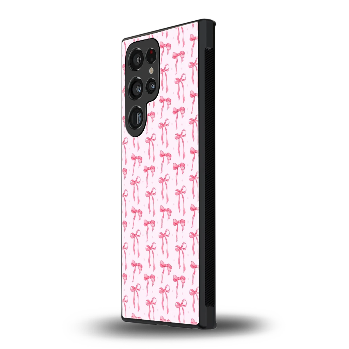 Bow Pink samsung galaxy s24 ultra mobile cover | shockproof glass phone case