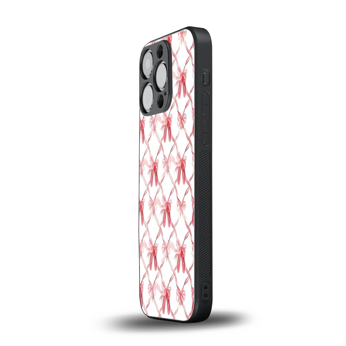 Bow Ribbon iphone 16 pro mobile cover | shockproof glass phone case