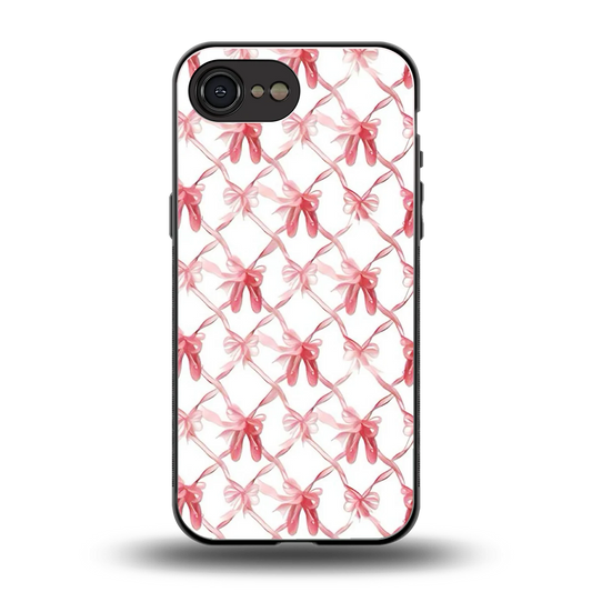 Bow Ribbon back phone cover | glass case for iphone 16e
