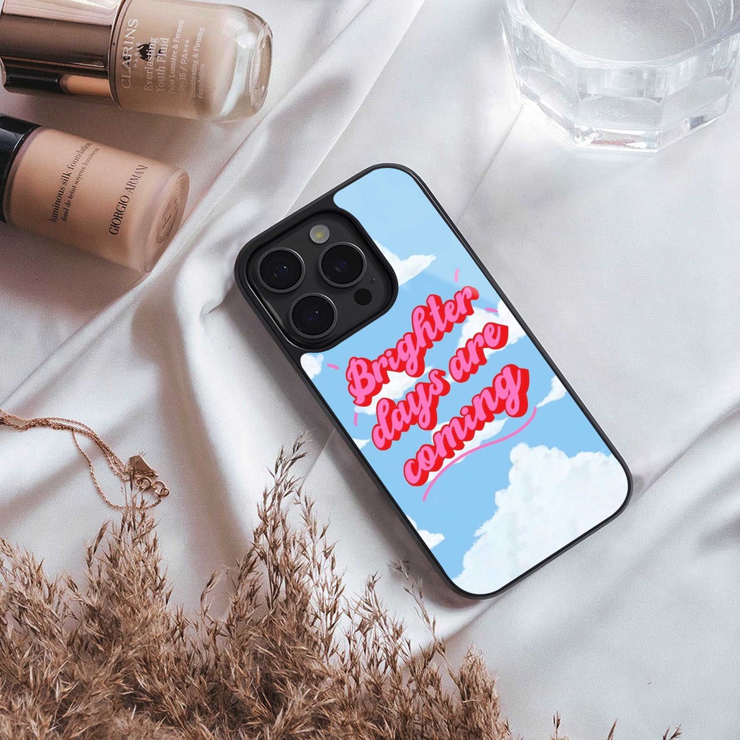 Brighter Days Are Coming Phone Case for Iphone 16 | Glass Case