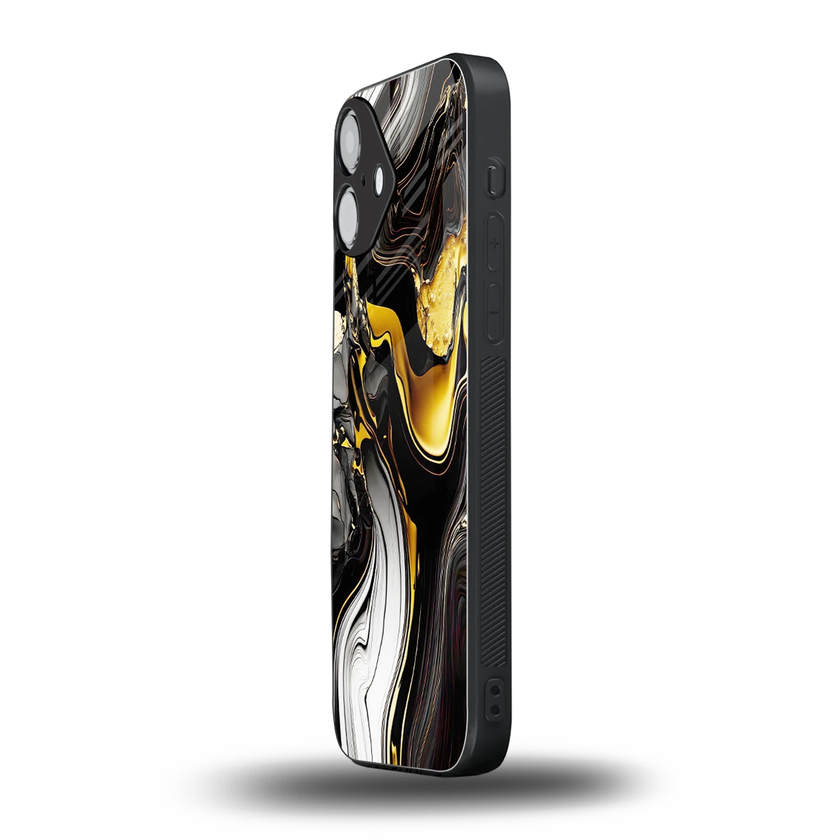 Bronze Glow iphone 16 plus mobile cover | shockproof glass phone case