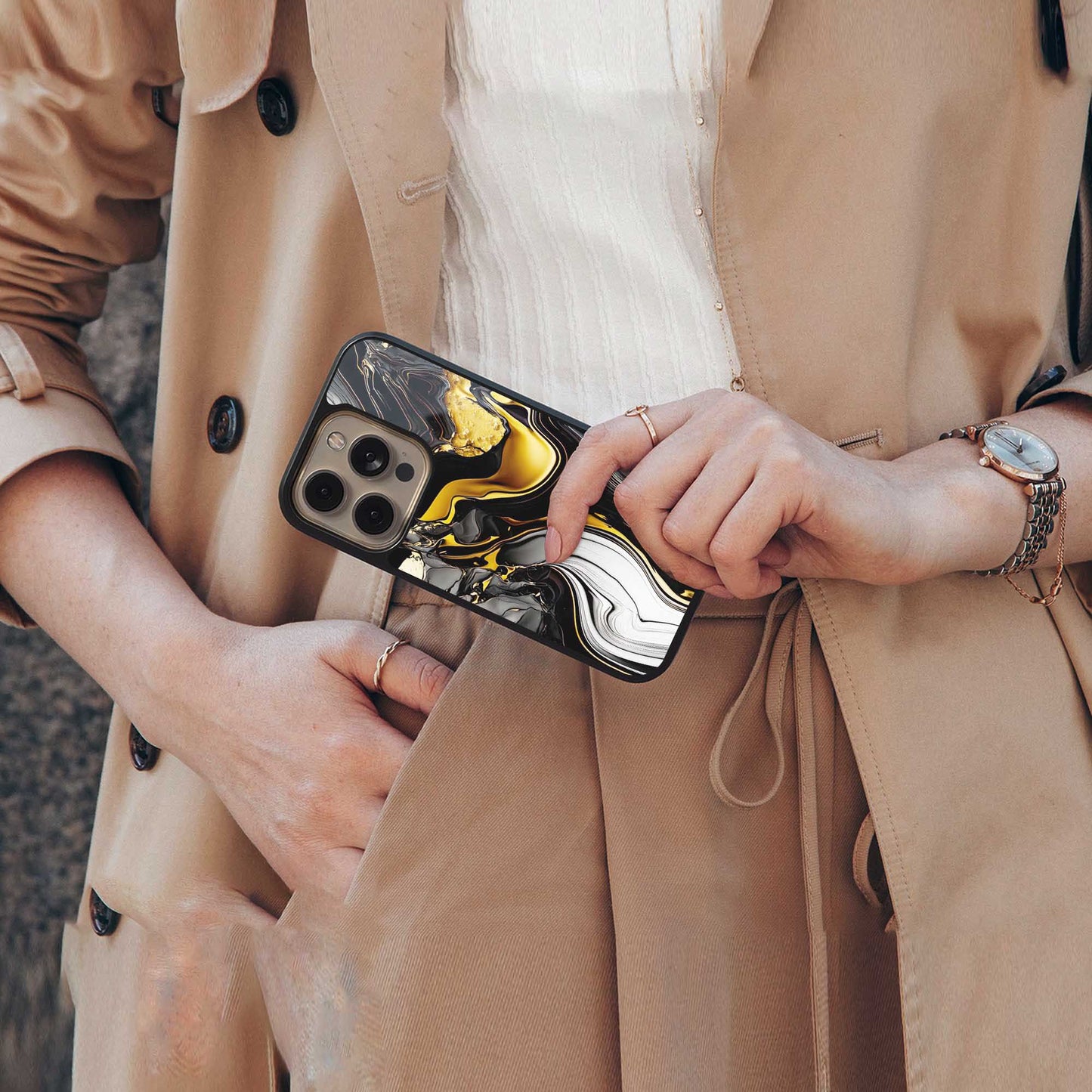 Bronze Glow Phone Case for Iphone 16 | Glass Case