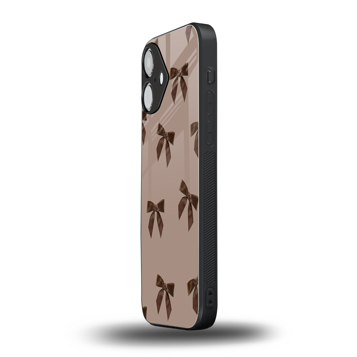 Brown Bow Phone Case for Iphone 16 | Glass Case
