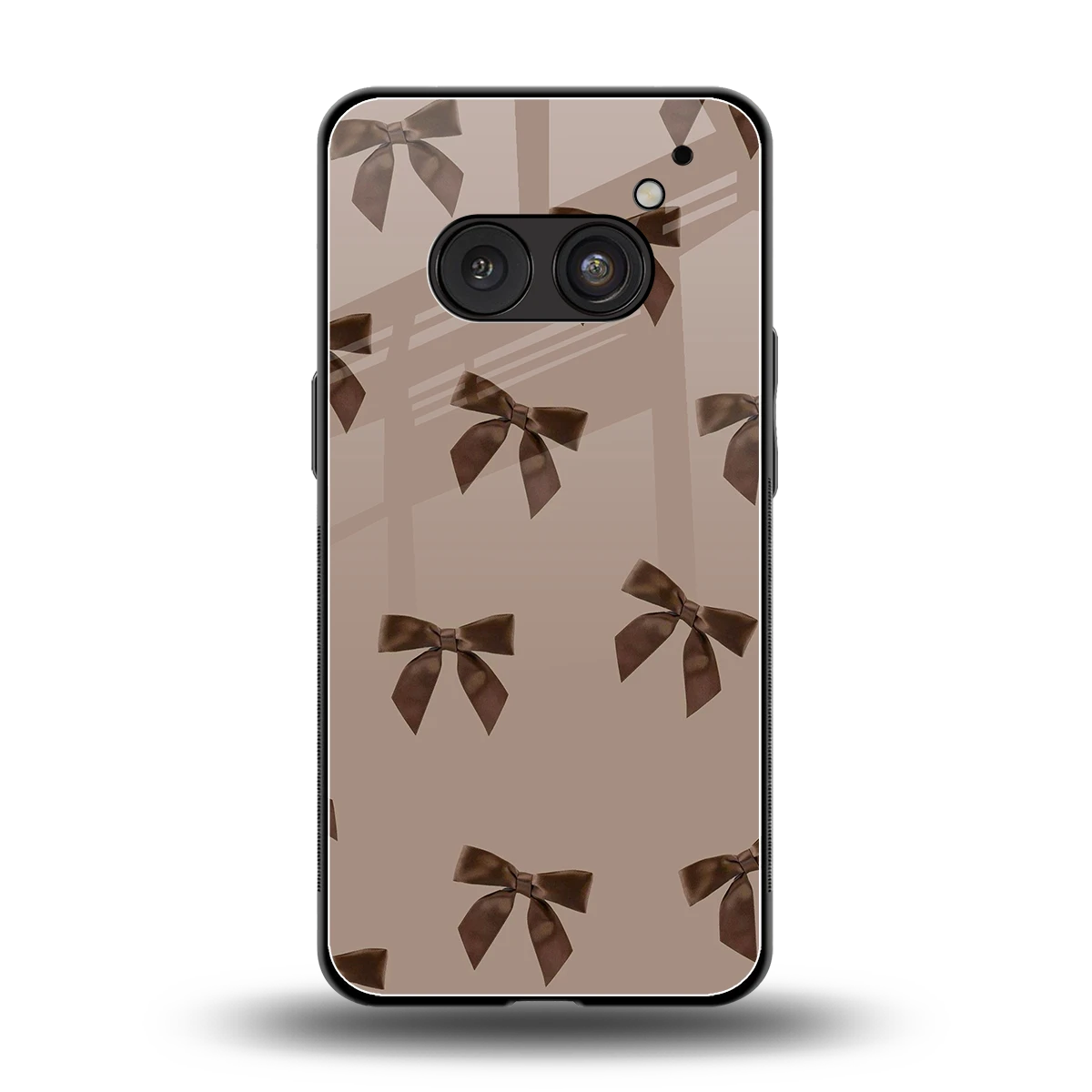 Brown Bow back phone cover | glass case for nothing phone 2a plus