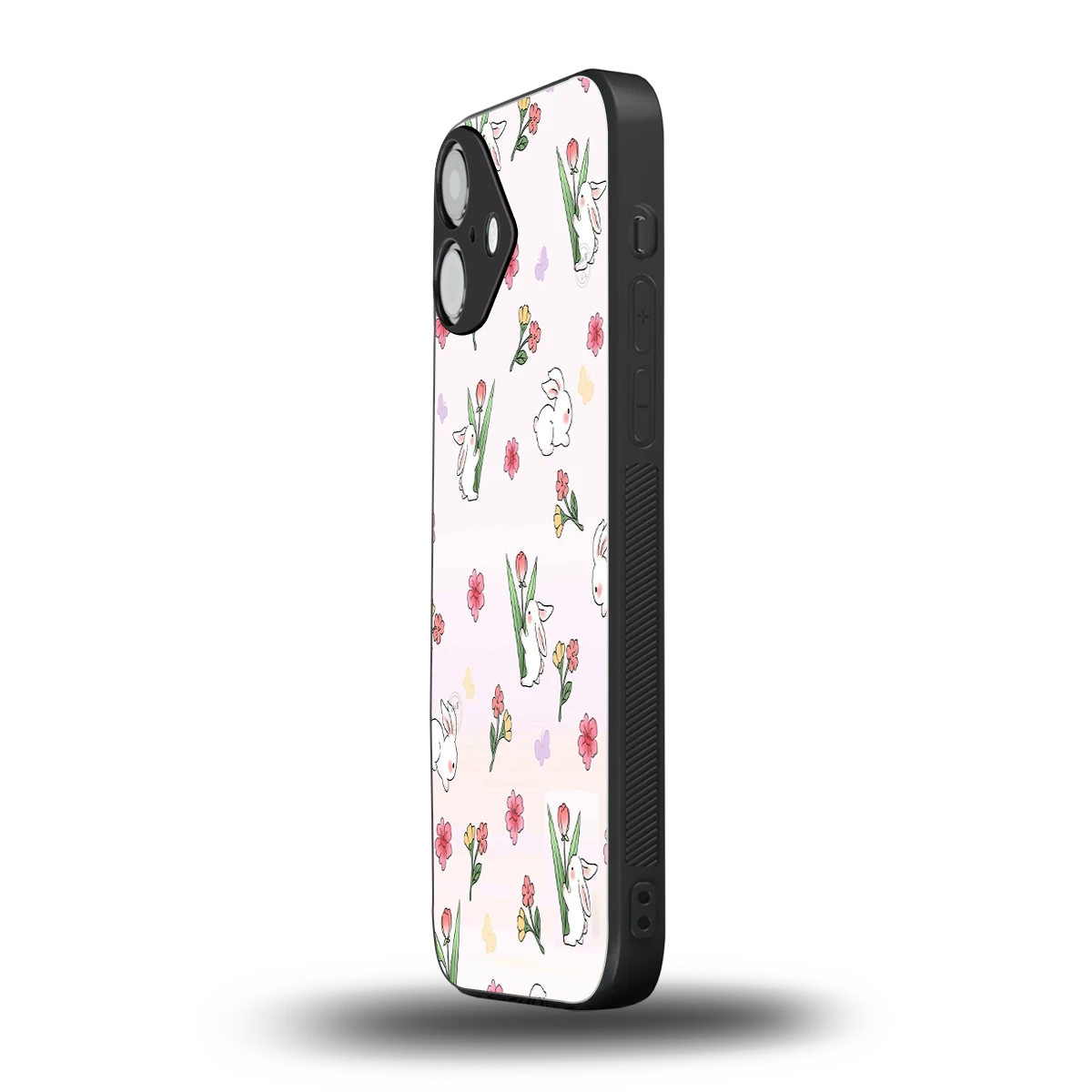 Bunny Bliss iphone 16 plus mobile cover | shockproof glass phone case